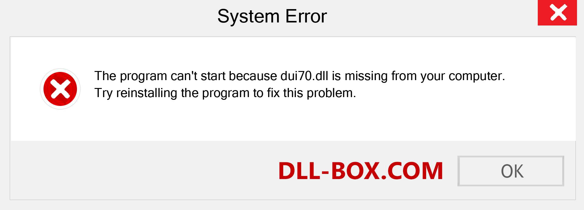  dui70.dll file is missing?. Download for Windows 7, 8, 10 - Fix  dui70 dll Missing Error on Windows, photos, images